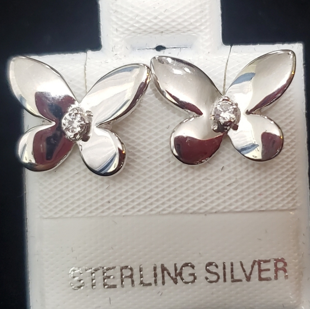 Sterling Silver Butterfly Earrings